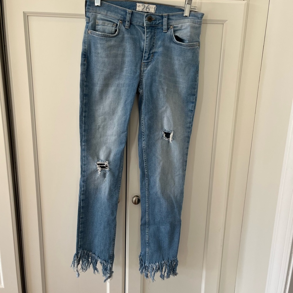 We The Free Great Heights Frayed Skinny Jean 26